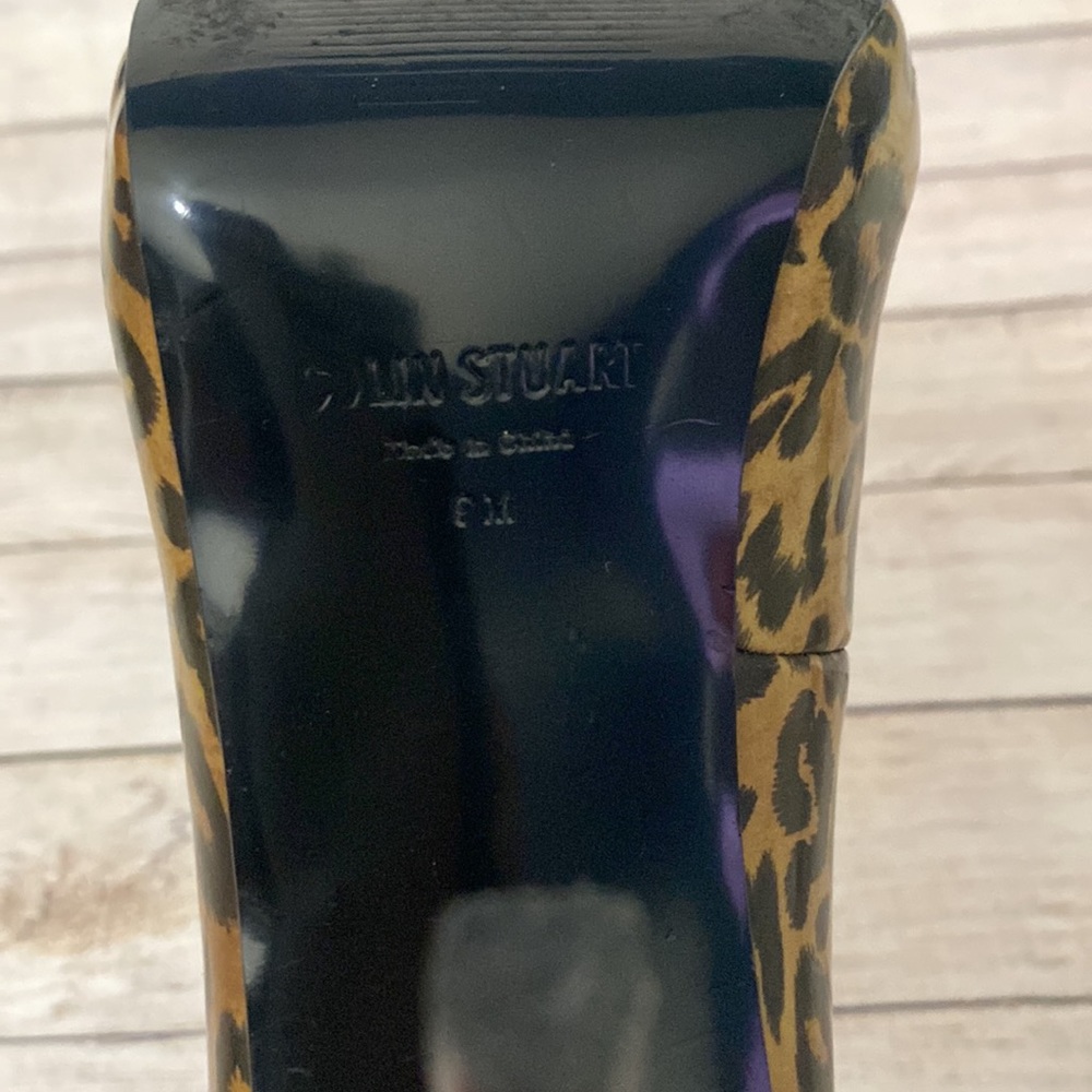 Colin Stuart Leopard Print Open-Toe High Heels - image 7